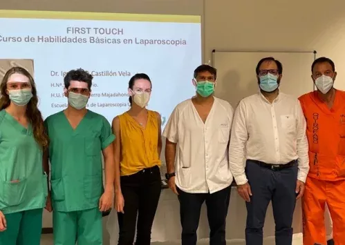 Información sobre el curso First Touch de training laparoscopic celebrado en octubre de 2021.